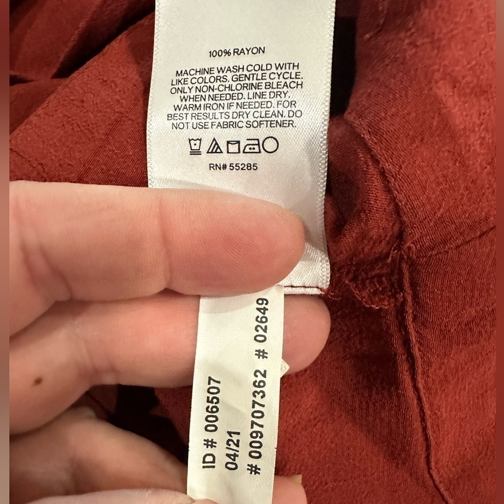 EXPRESS Wrap Blouse in Deep Rust, EUC! - image 7